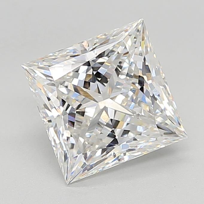 3.04ct E VS1 Rare Carat Ideal Cut Princess Lab Grown Diamond