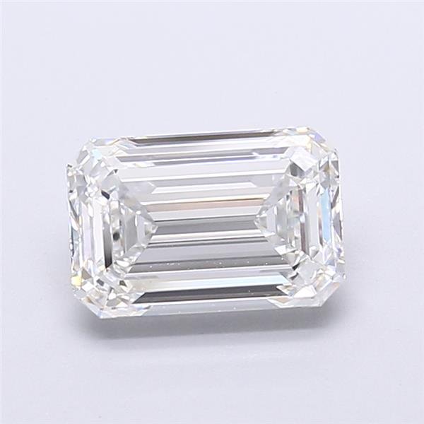 3.21ct F VVS2 Rare Carat Ideal Cut Emerald Lab Grown Diamond