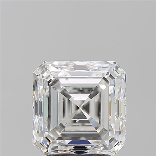 3.01ct F SI1 Rare Carat Ideal Cut Asscher Diamond