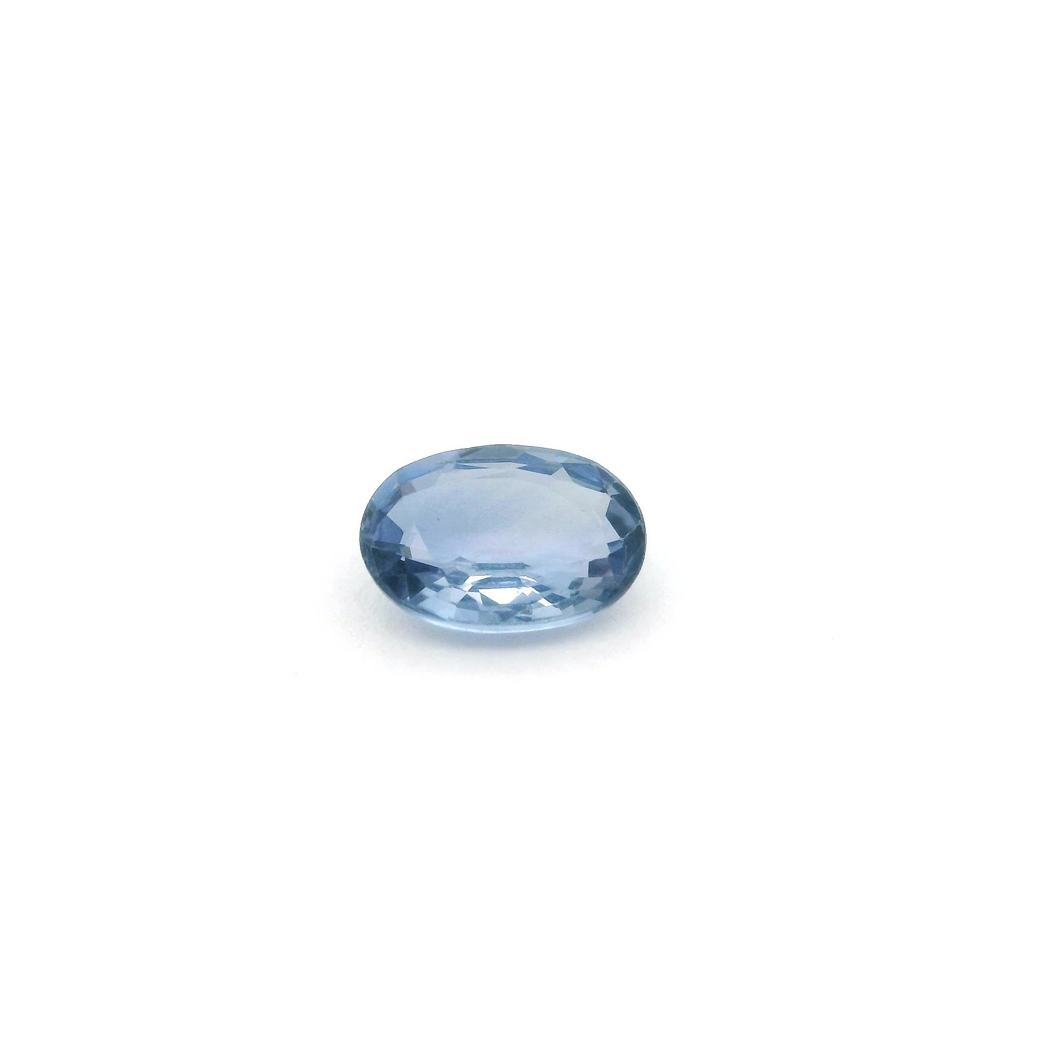 1.06 Carat Blue Oval Sapphire