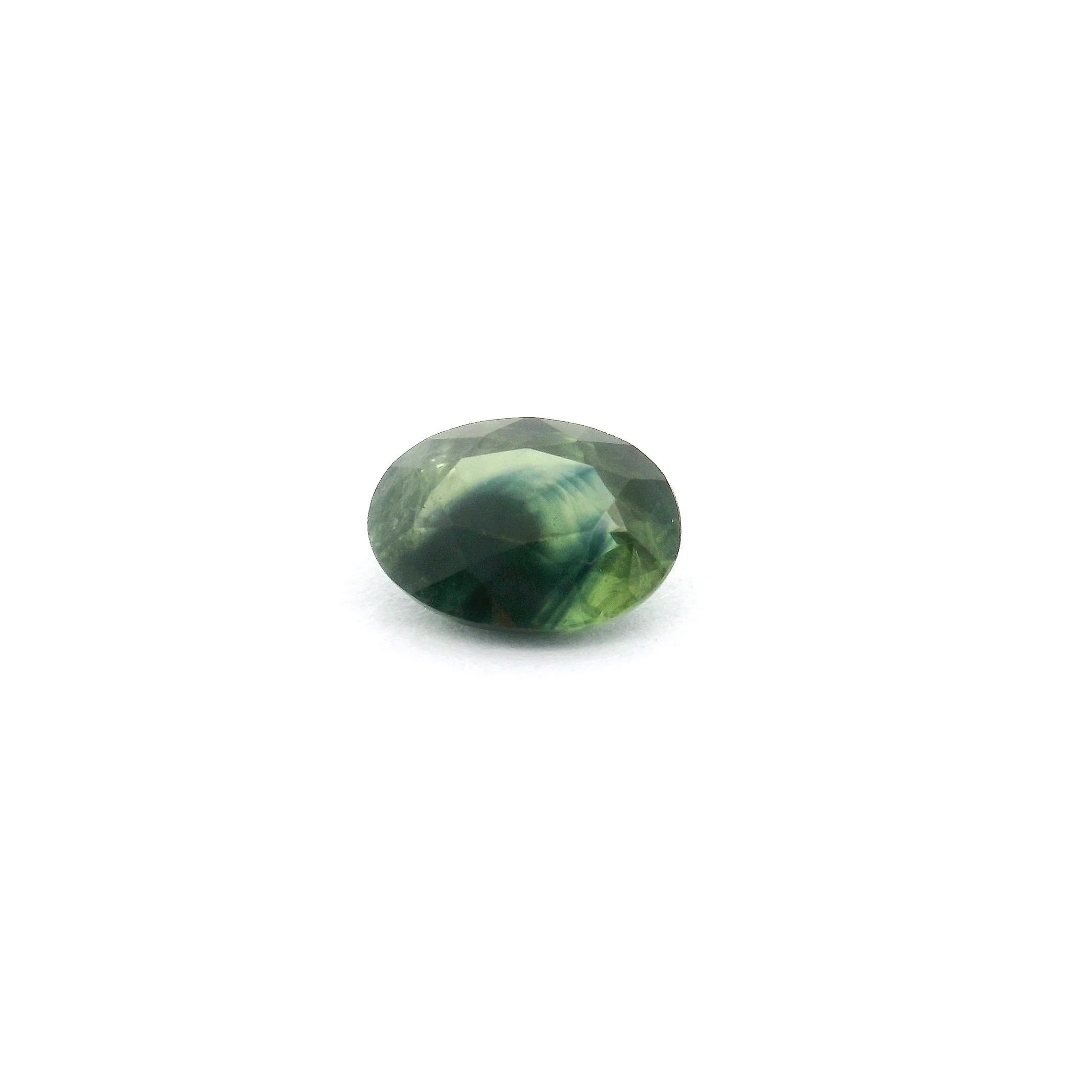 0.85 Carat Green Oval Sapphire