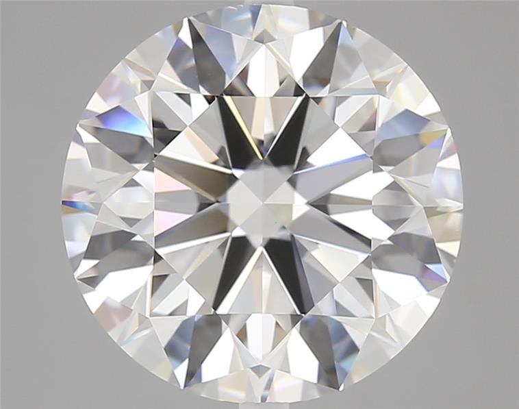 5.21ct F VS2 Rare Carat Ideal Cut Round Diamond
