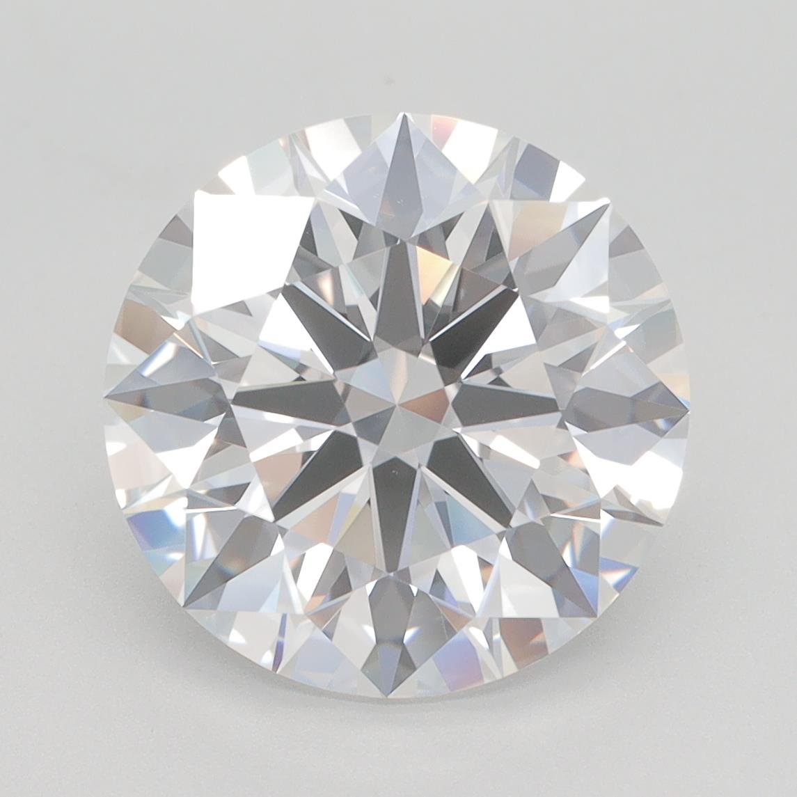 5.10ct F IF Rare Carat Ideal Cut Round Lab Grown Diamond