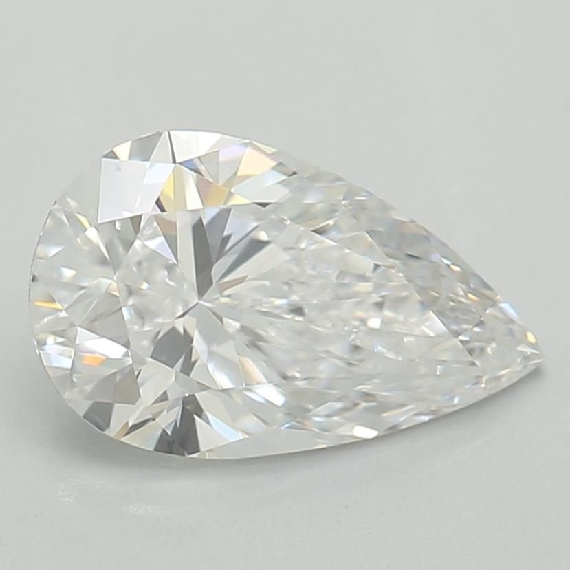 0.76ct D VVS2 Rare Carat Ideal Cut Pear Lab Grown Diamond