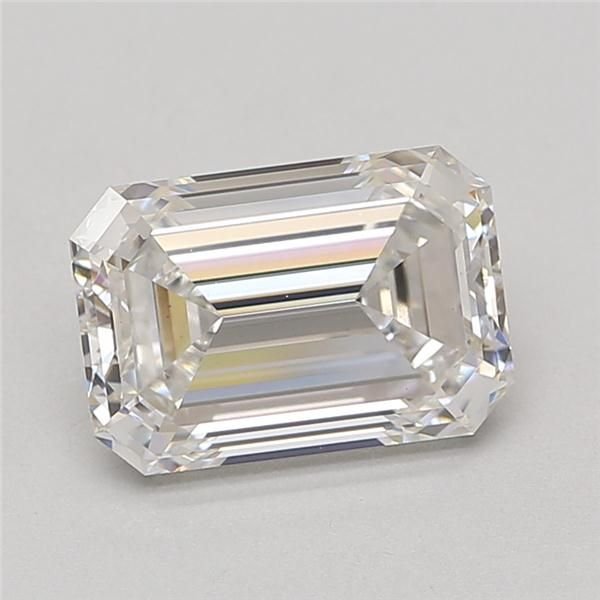 3.59ct F VS2 Rare Carat Ideal Cut Emerald Lab Grown Diamond
