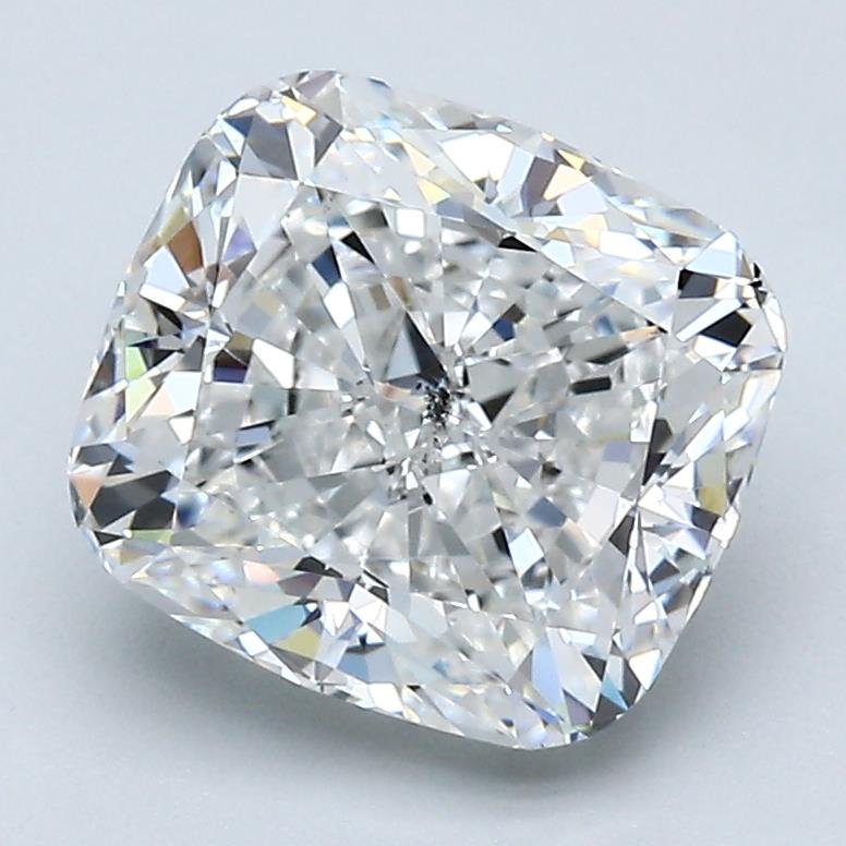 3.01ct F SI1 Rare Carat Ideal Cut Cushion Diamond