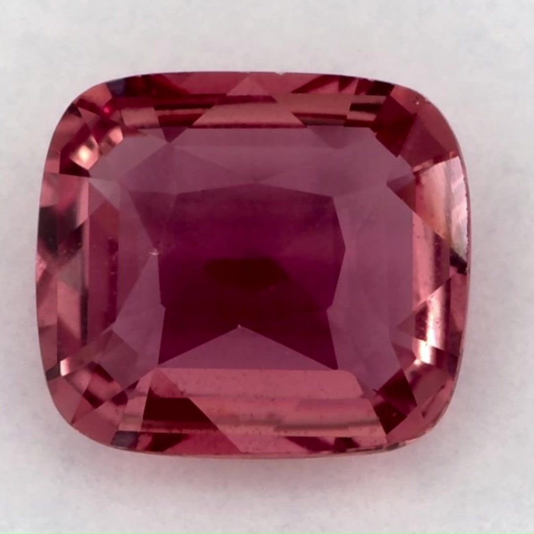 2.08 Carat Pink Cushion Sapphire