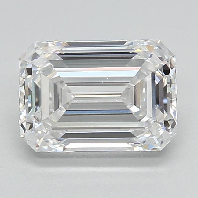 1.59ct D VVS1 Rare Carat Ideal Cut Emerald Lab Grown Diamond