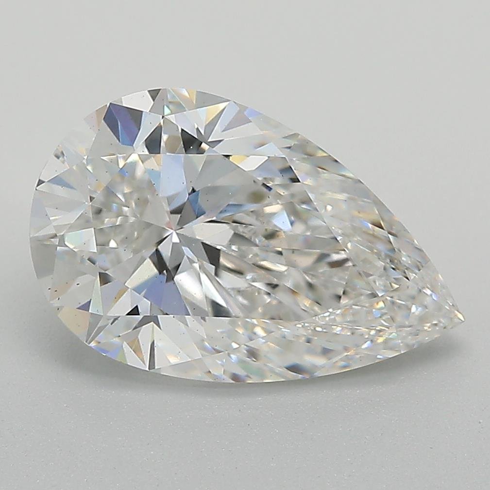 2.82ct F VS2 Rare Carat Ideal Cut Pear Lab Grown Diamond