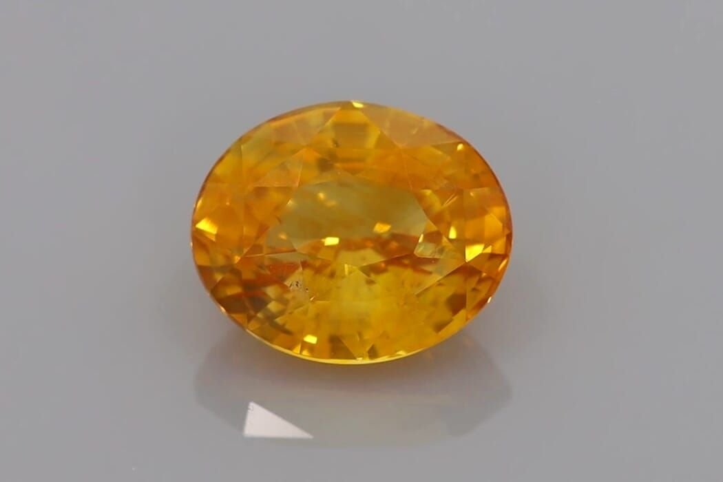 3.07 Carat Deep Yellow Oval Sapphire