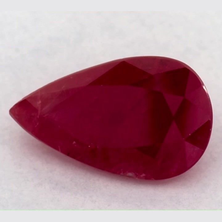 3.38 Carat Red Pear Ruby