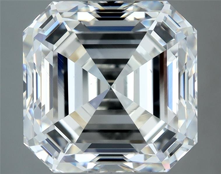 5.03ct G VS2 Rare Carat Ideal Cut Asscher Diamond