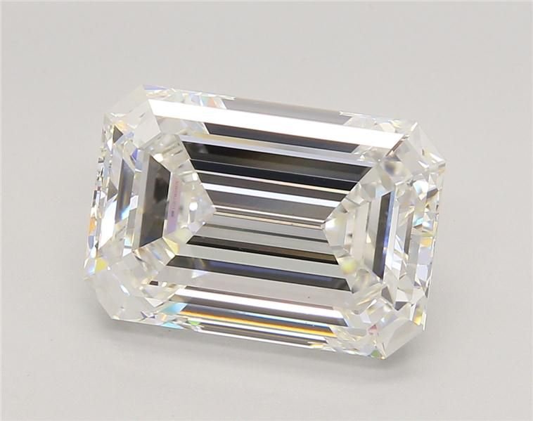 6.04ct F VS1 Rare Carat Ideal Cut Emerald Lab Grown Diamond