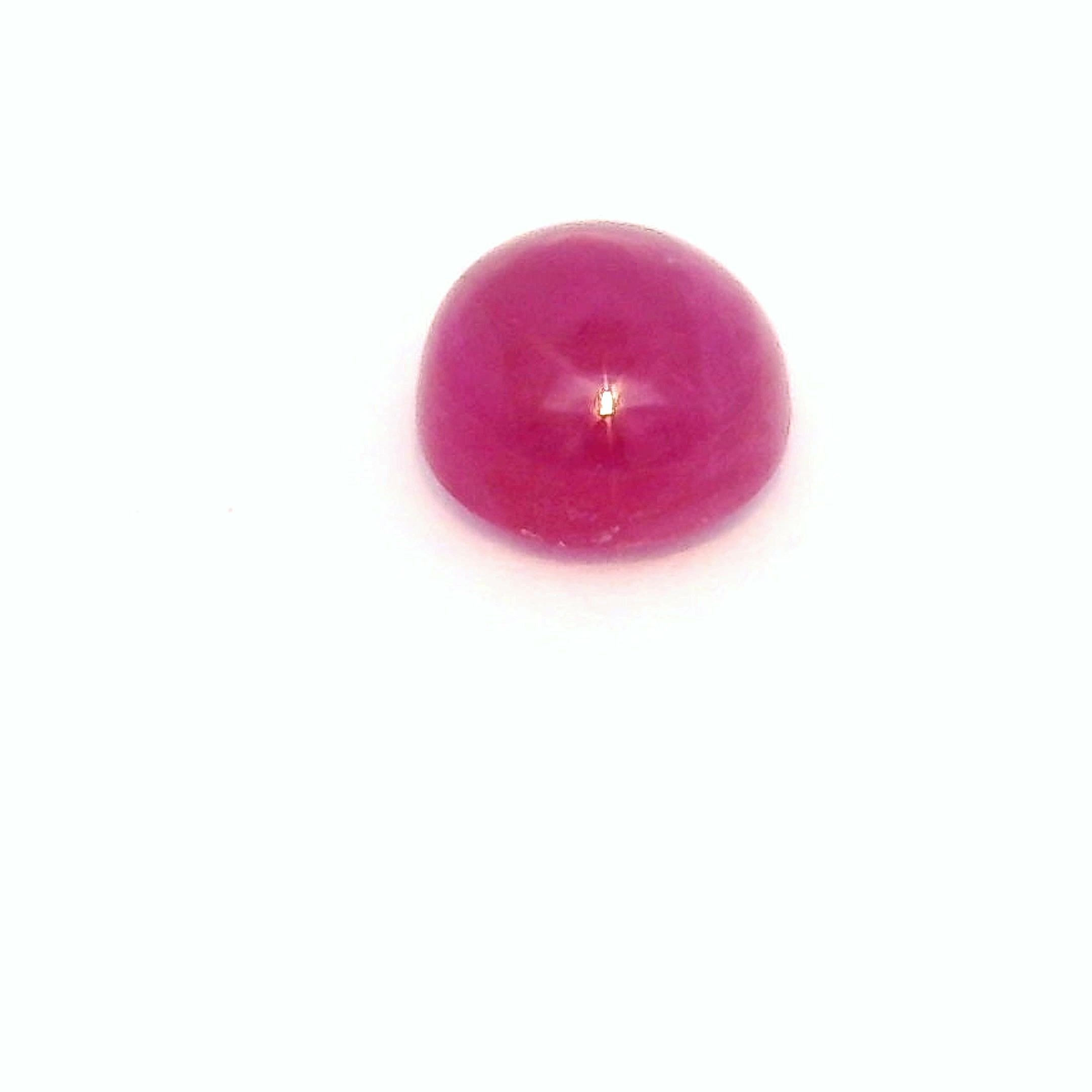 0.66 Carat Red Round Ruby