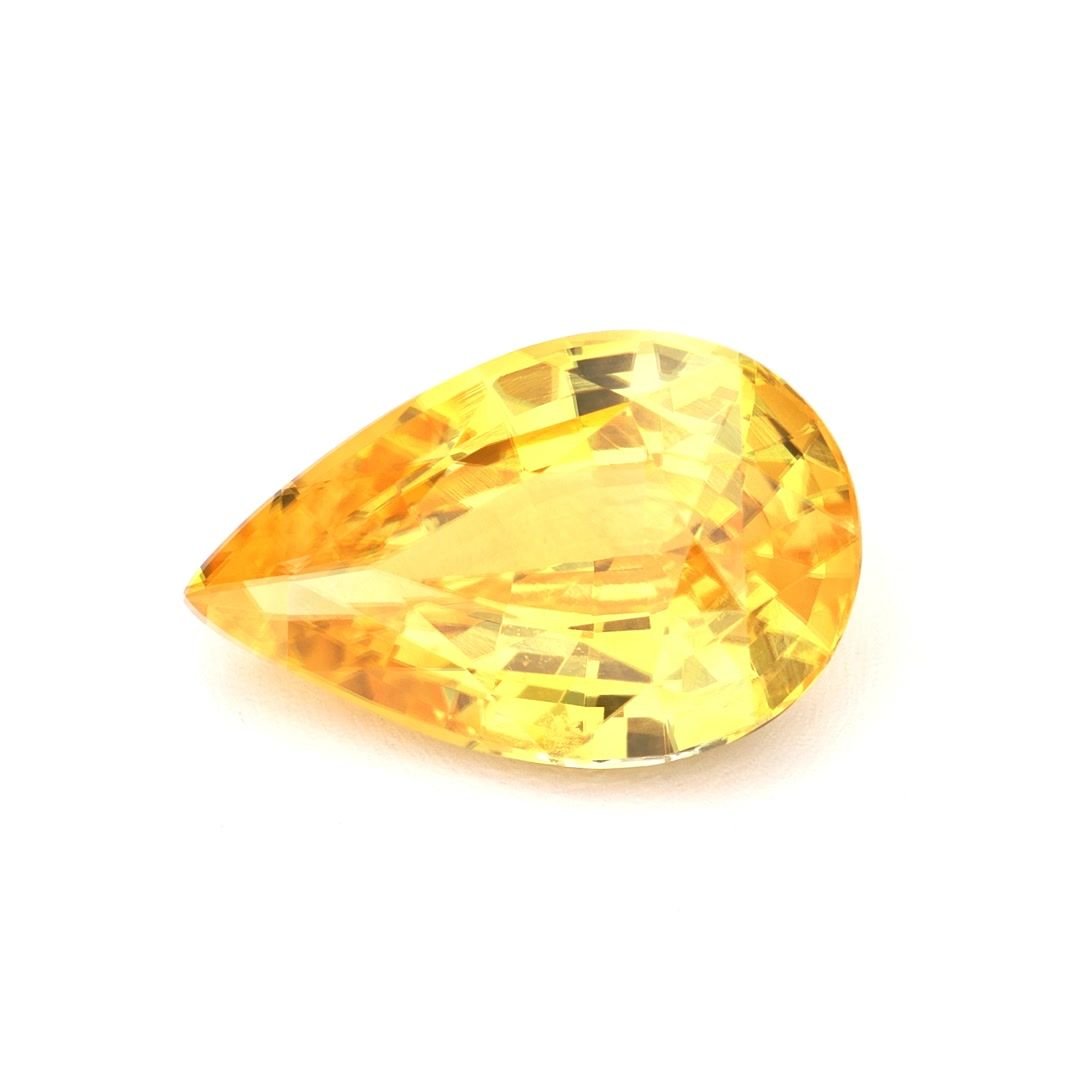 1.57 Carat Yellow Pear Sapphire