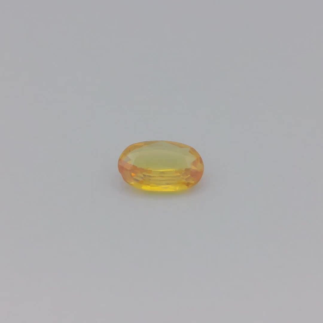 0.90 Carat Yellow Oval Sapphire