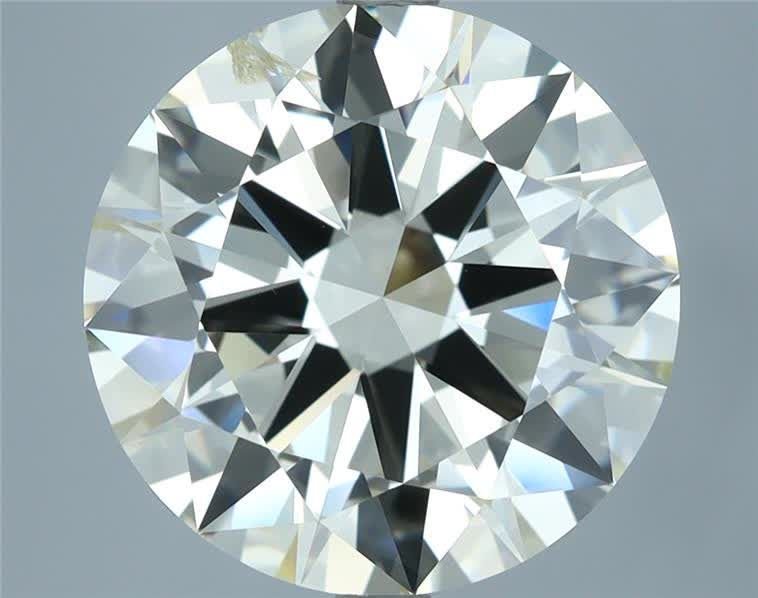 6.13ct K SI1 Rare Carat Ideal Cut Round Diamond