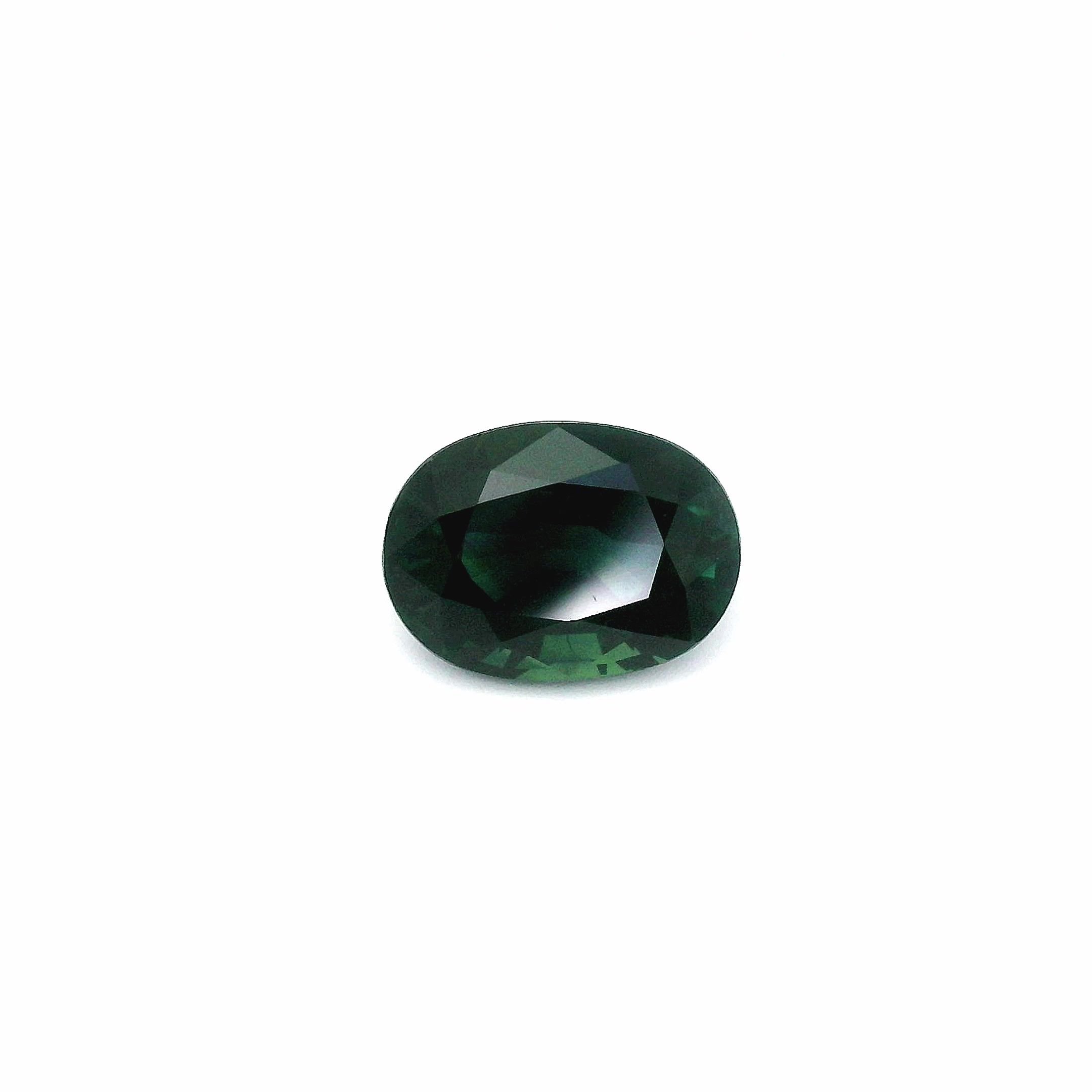 3.21 Carat Blue Oval Sapphire