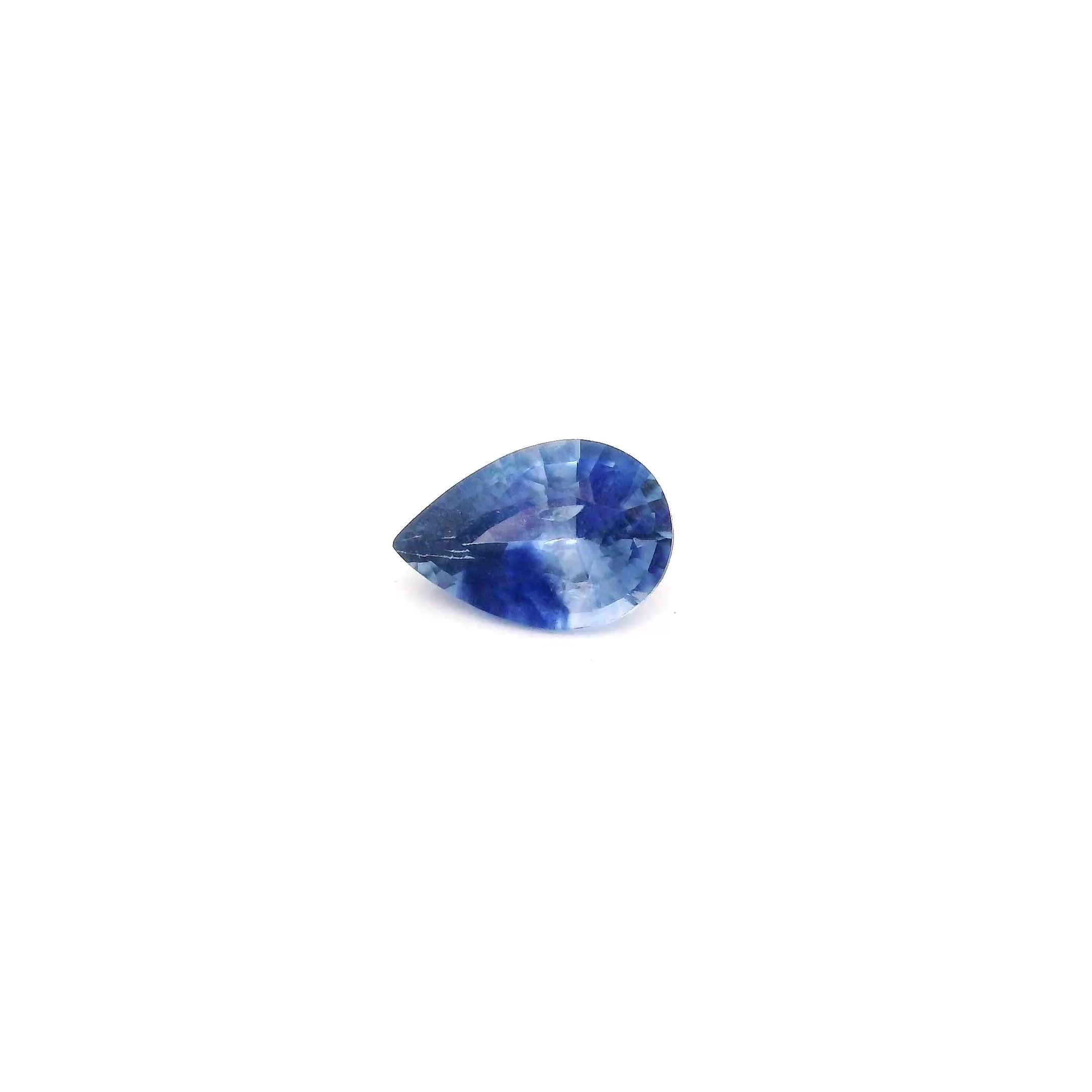 0.57 Carat Light Blue Pear Sapphire