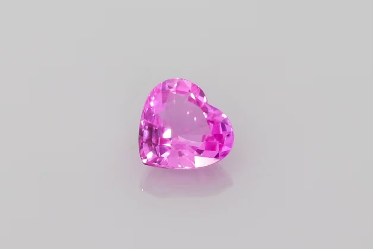 1.10 Carat Vivid Pink Heart Sapphire