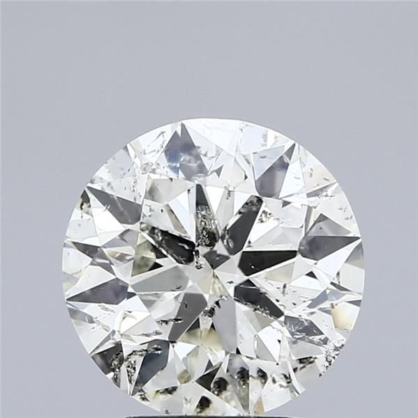3.04ct J SI2 Rare Carat Ideal Cut Round Diamond