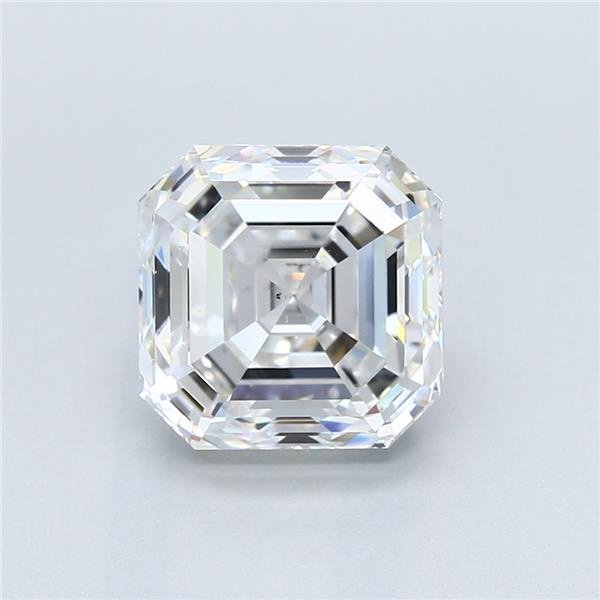 4.02ct F VS2 Rare Carat Ideal Cut Asscher Diamond