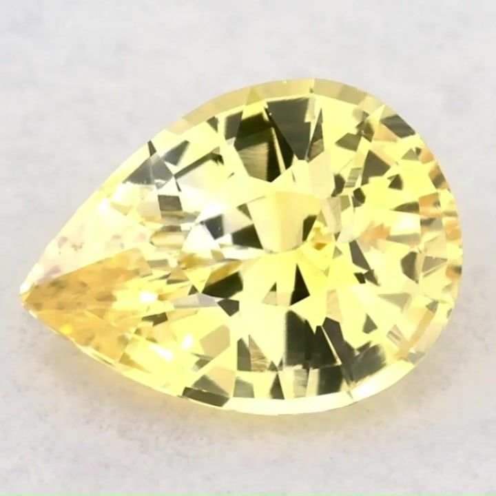 1.07 Carat Yellow Pear Sapphire