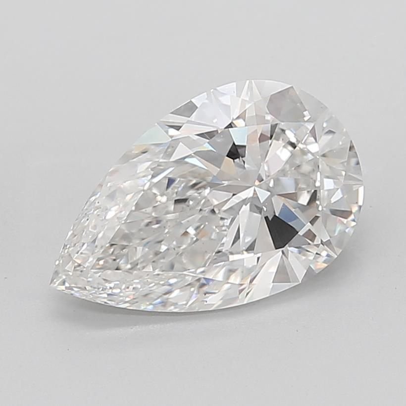 5.02ct F VS2 Rare Carat Ideal Cut Pear Lab Grown Diamond