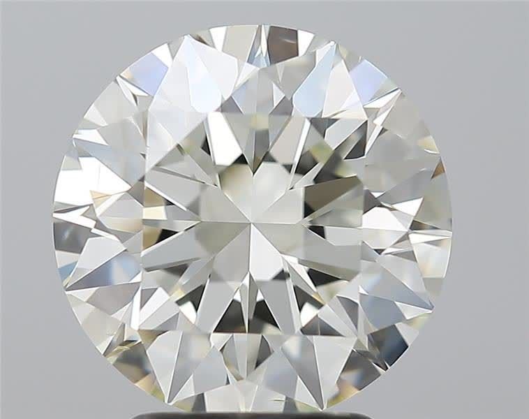 3.01ct J VS2 Rare Carat Ideal Cut Round Diamond