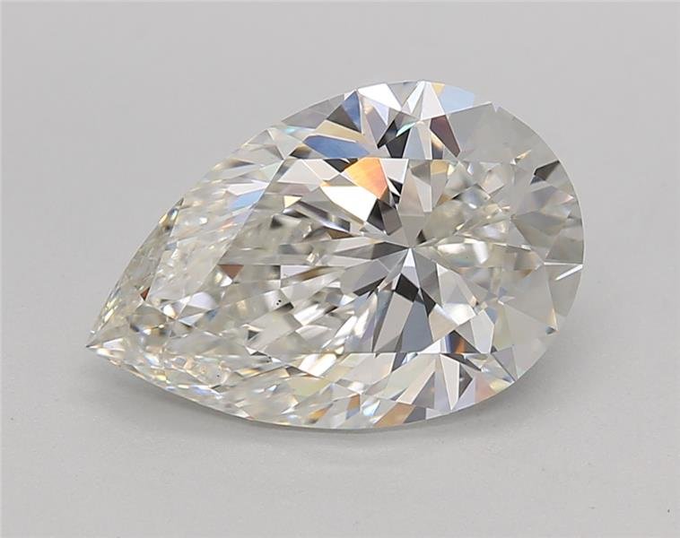 3.07ct H VS2 Rare Carat Ideal Cut Pear Lab Grown Diamond