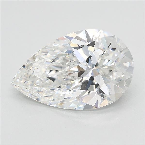 2.90ct E VS2 Rare Carat Ideal Cut Pear Lab Grown Diamond