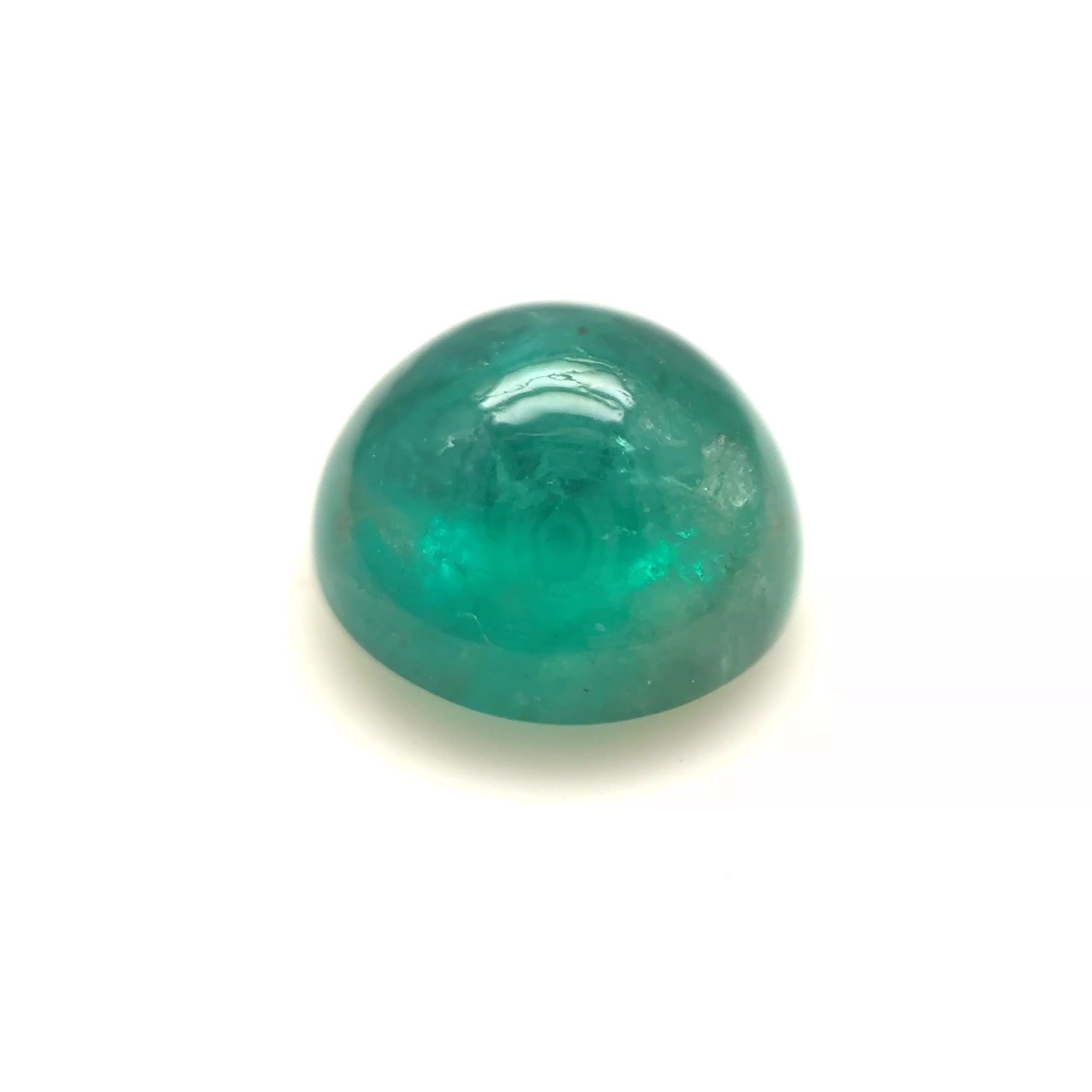 3.51 Carat Green Round Emerald