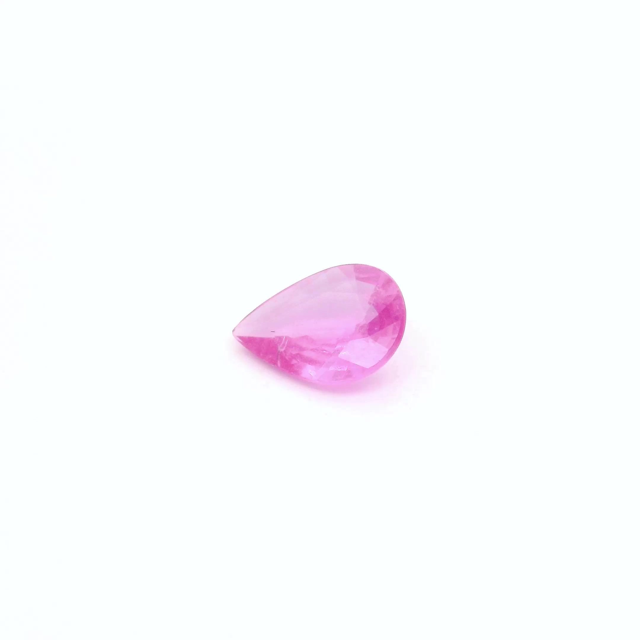 0.87 Carat Pink Pear Sapphire
