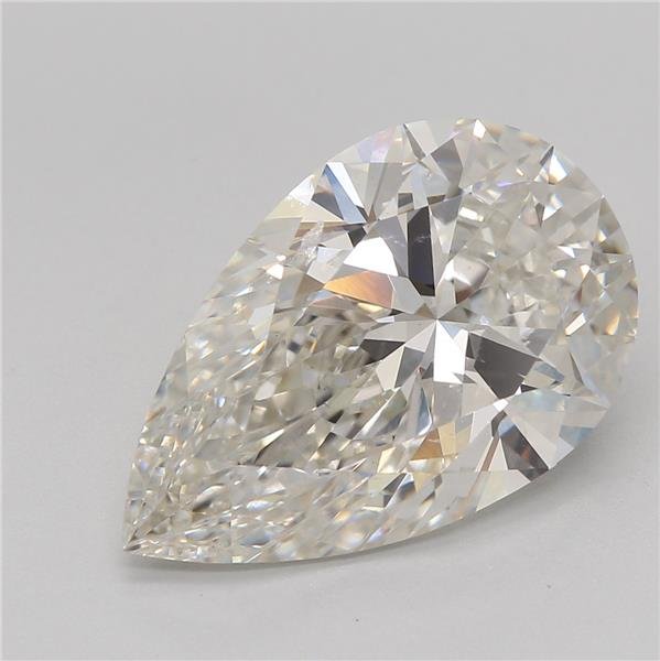 3.48ct H VS2 Rare Carat Ideal Cut Pear Lab Grown Diamond