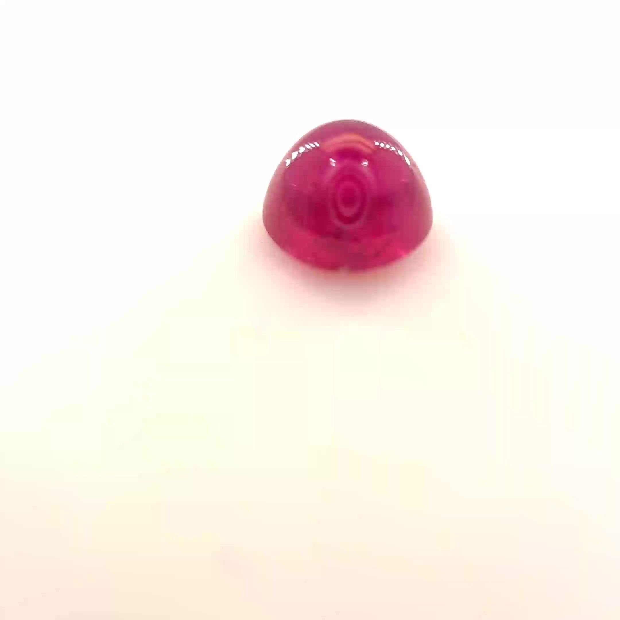 1.33 Carat Red Round Ruby