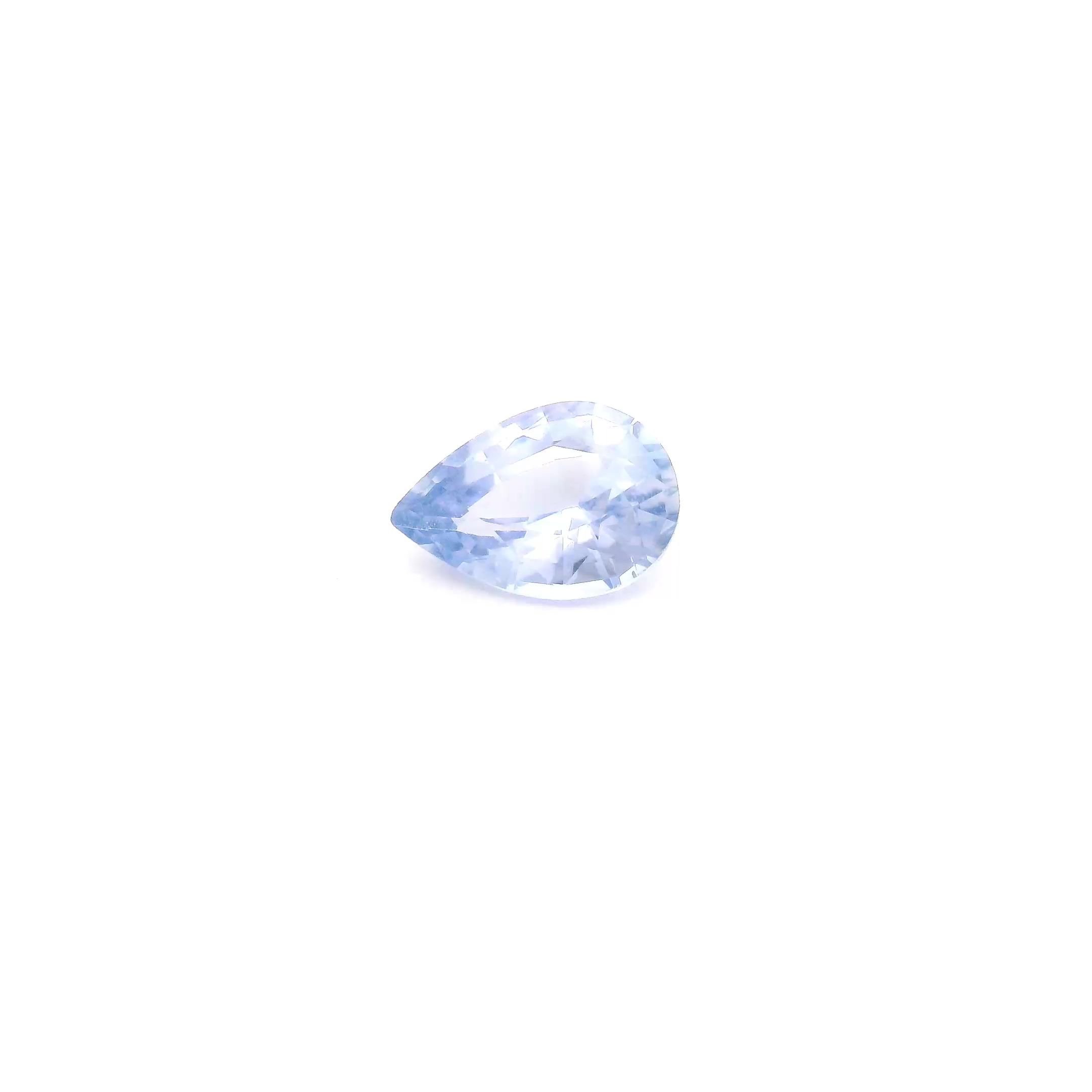 0.59 Carat Light Blue Pear Sapphire