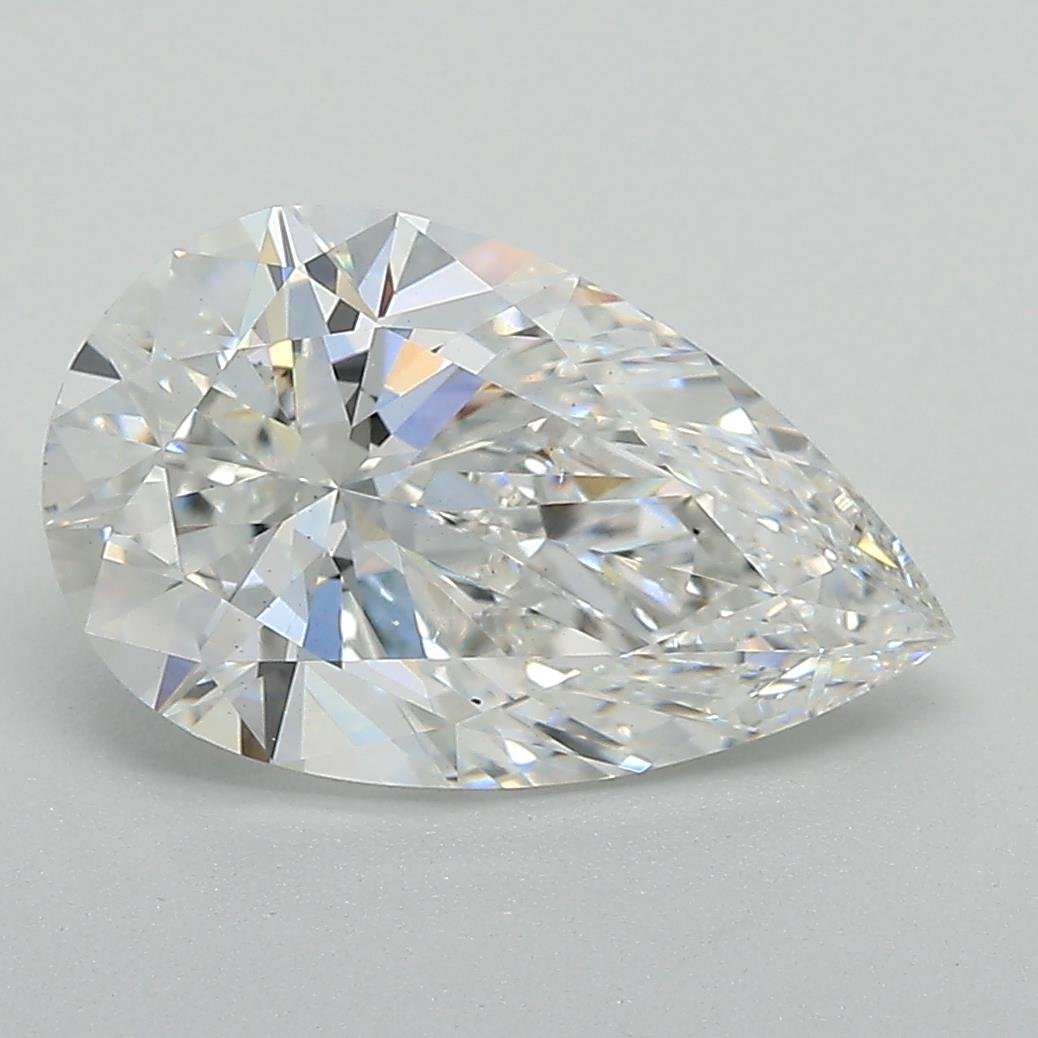 2.64ct F VS2 Rare Carat Ideal Cut Pear Lab Grown Diamond