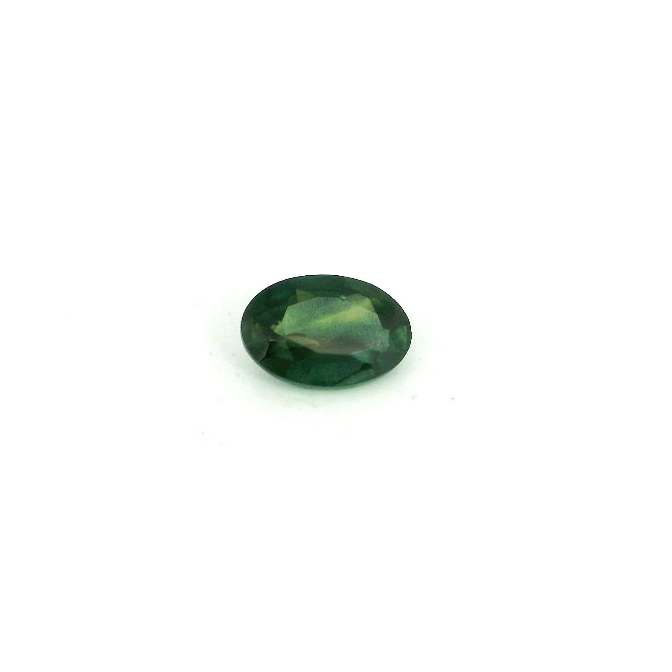 0.49 Carat Green Oval Sapphire