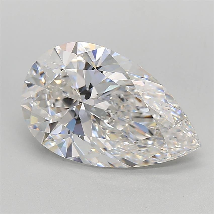 4.89ct F VS1 Rare Carat Ideal Cut Pear Lab Grown Diamond