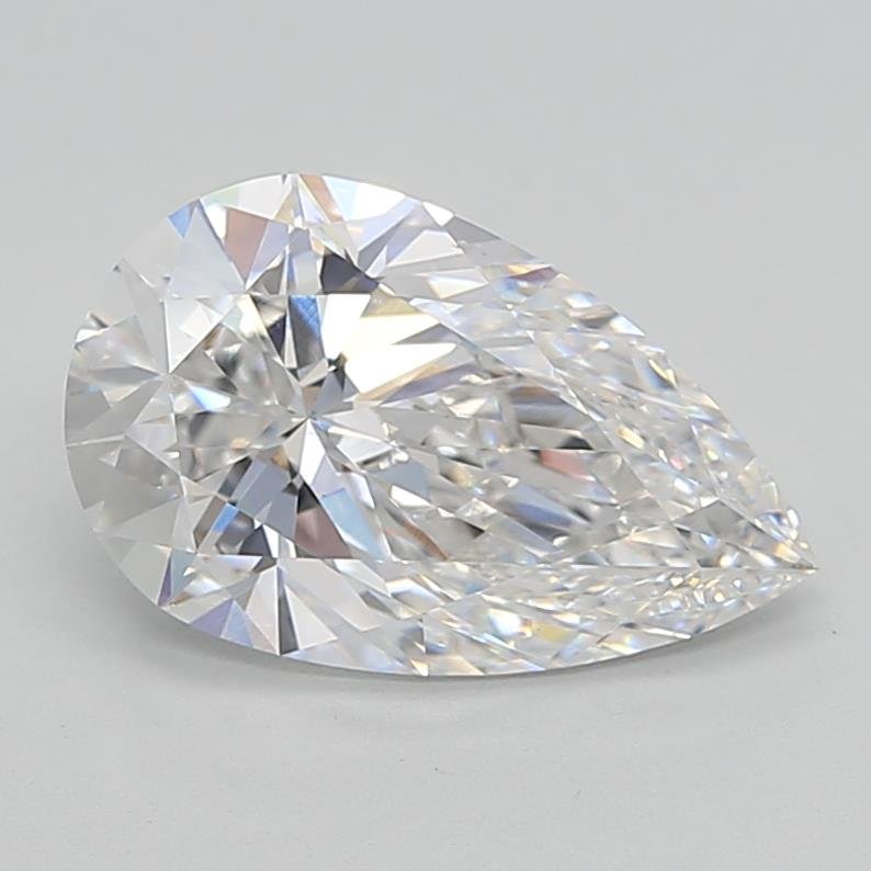 3.09ct E VS1 Rare Carat Ideal Cut Pear Lab Grown Diamond