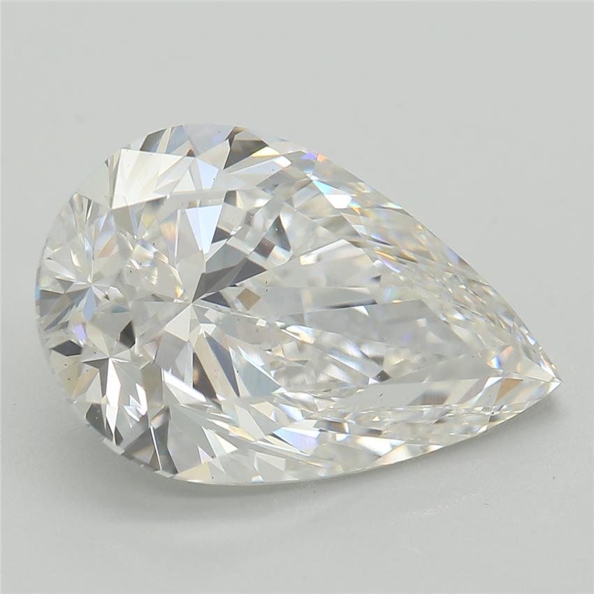 3.51ct F VS2 Rare Carat Ideal Cut Pear Lab Grown Diamond