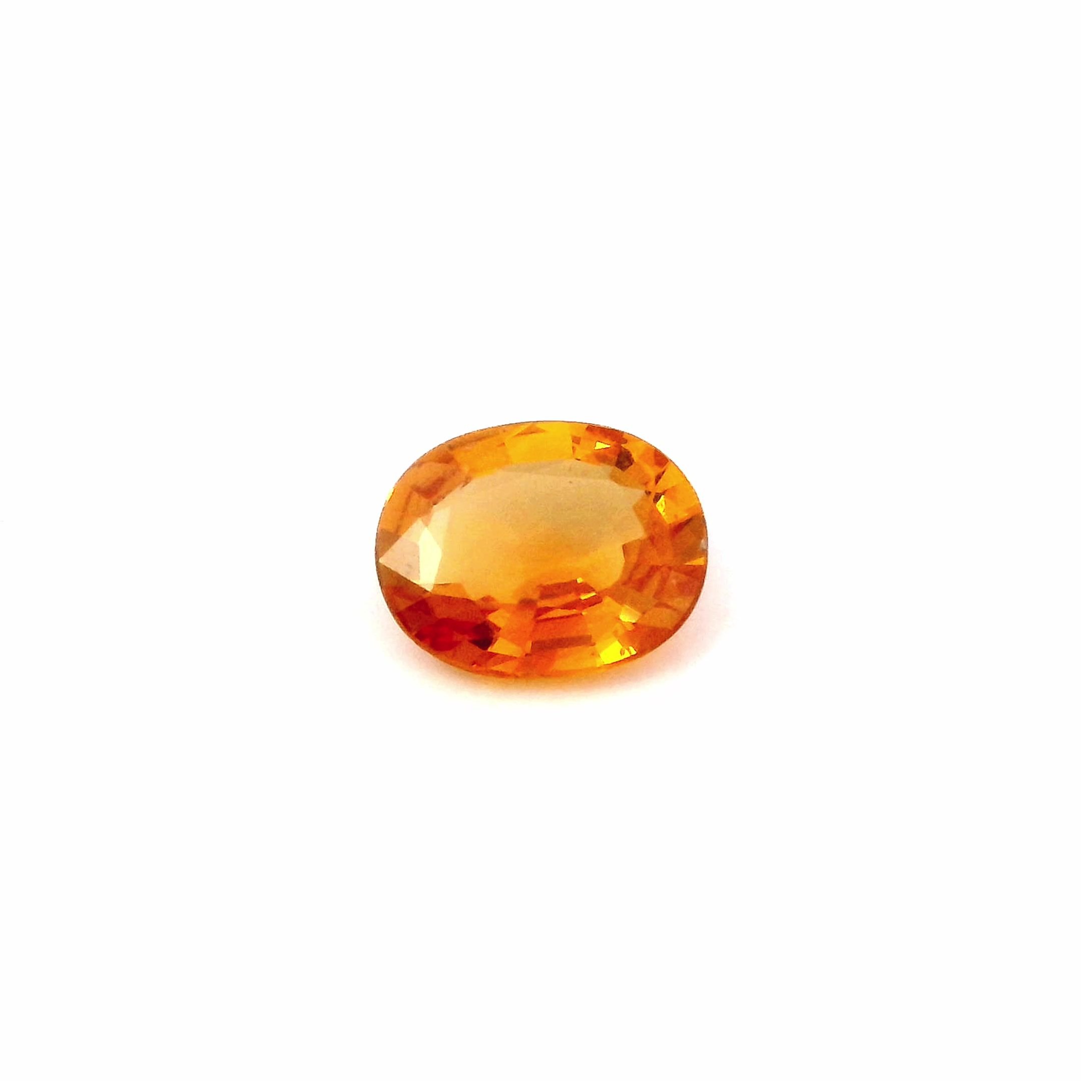 1.79 Carat Orange Oval Sapphire