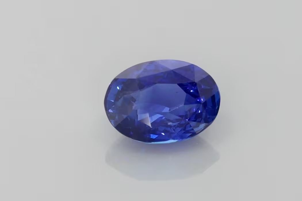 2.51 Carat Vivid Blue Oval Sapphire