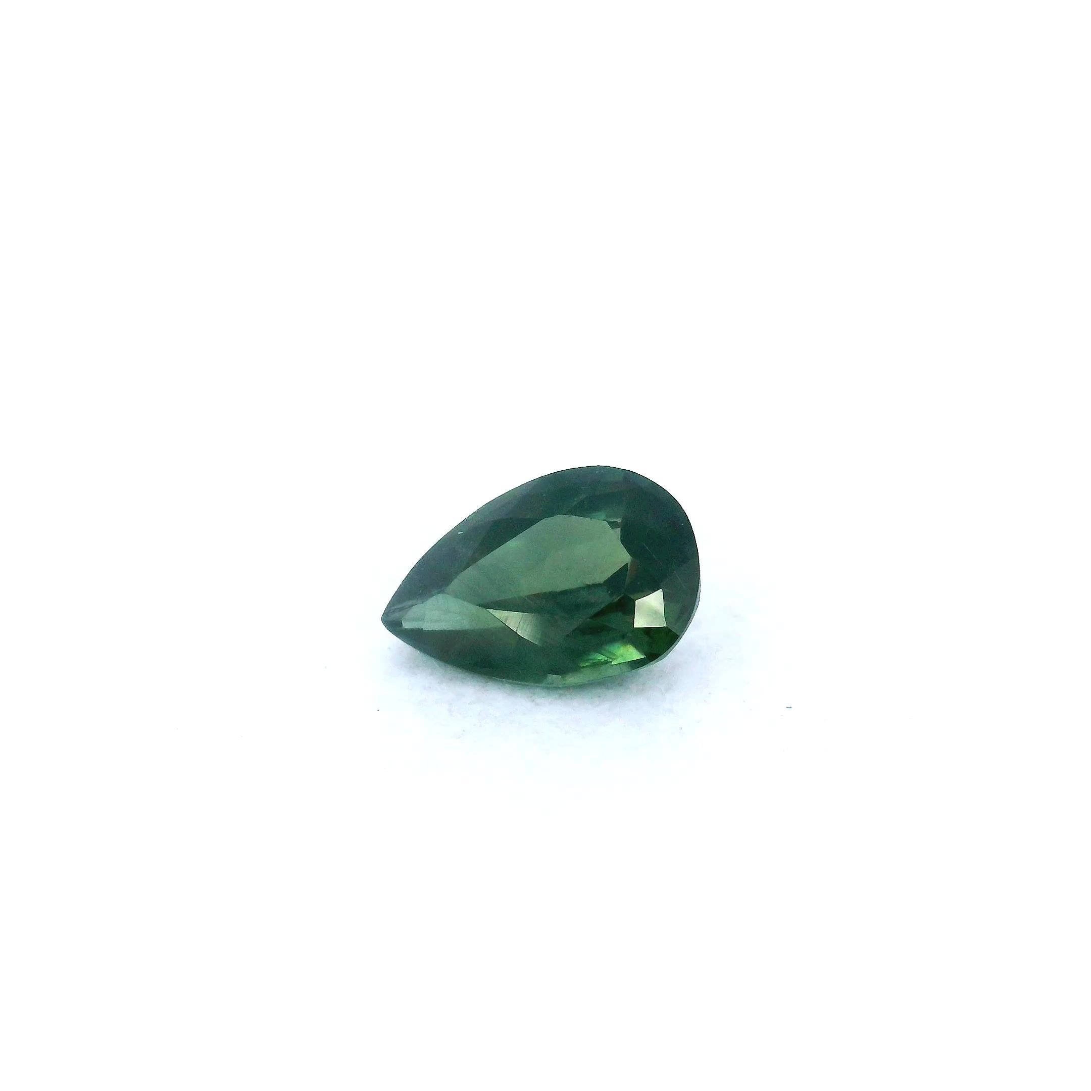 0.62 Carat Green Pear Sapphire