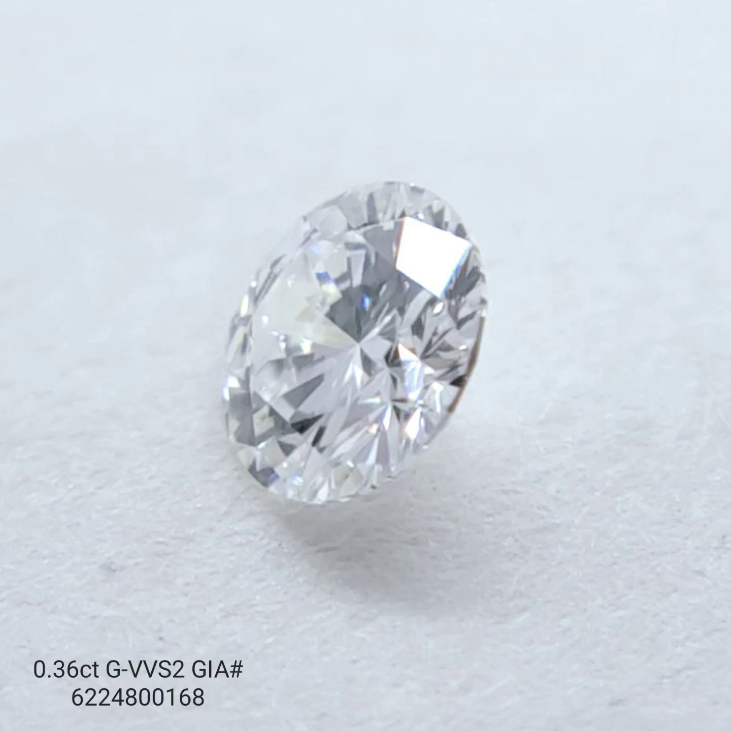 0.36ct G VVS2 Good Cut Round Diamond