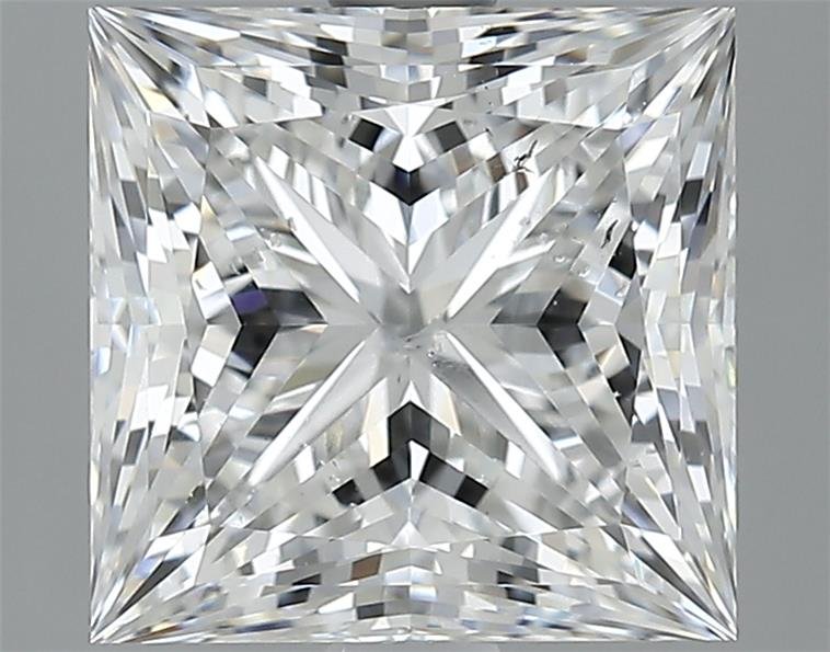 2.61ct E SI2 Rare Carat Ideal Cut Princess Diamond