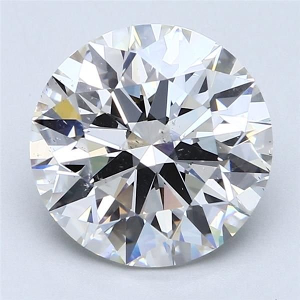 4.01ct I SI2 Rare Carat Ideal Cut Round Diamond