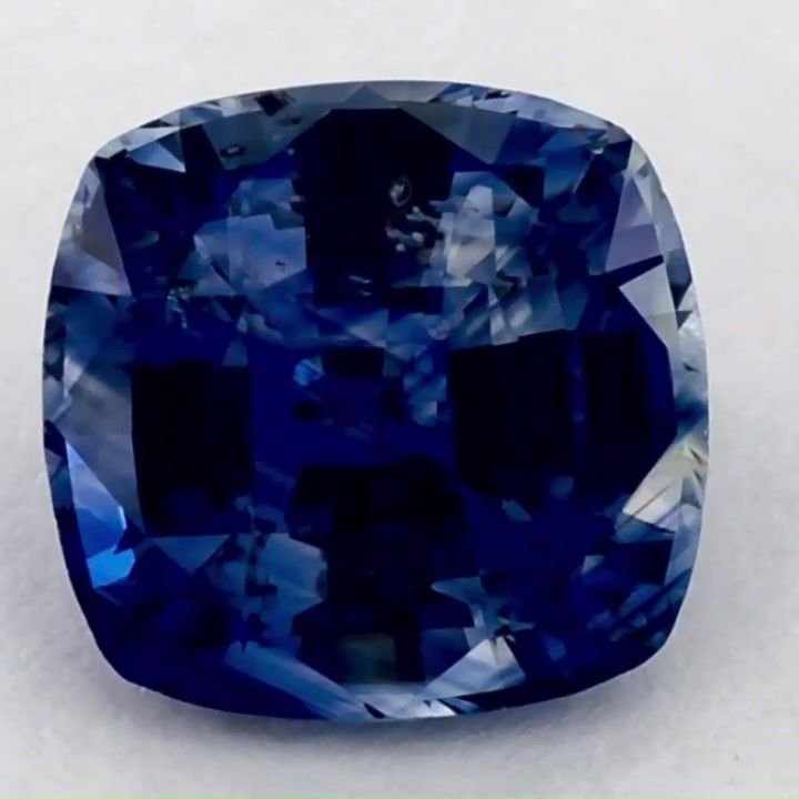 2.56 Carat Blue Cushion Sapphire