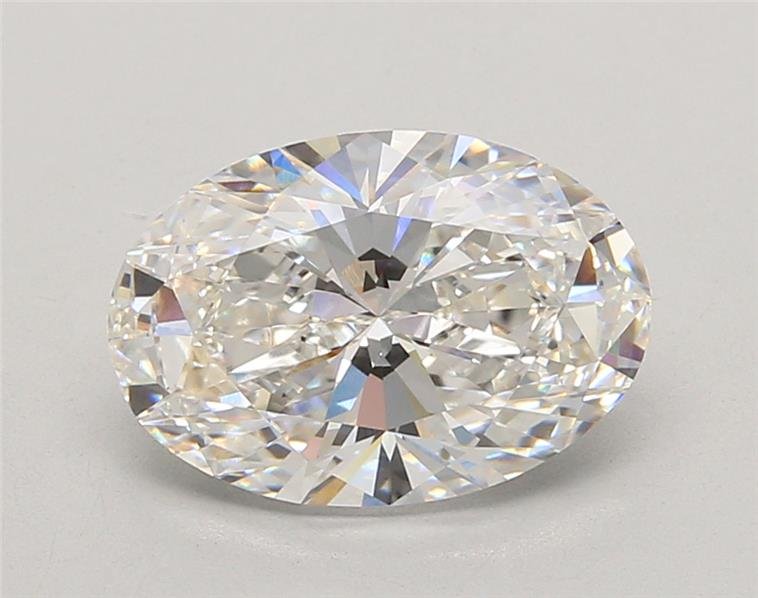 3.04ct F VVS2 Rare Carat Ideal Cut Oval Lab Grown Diamond