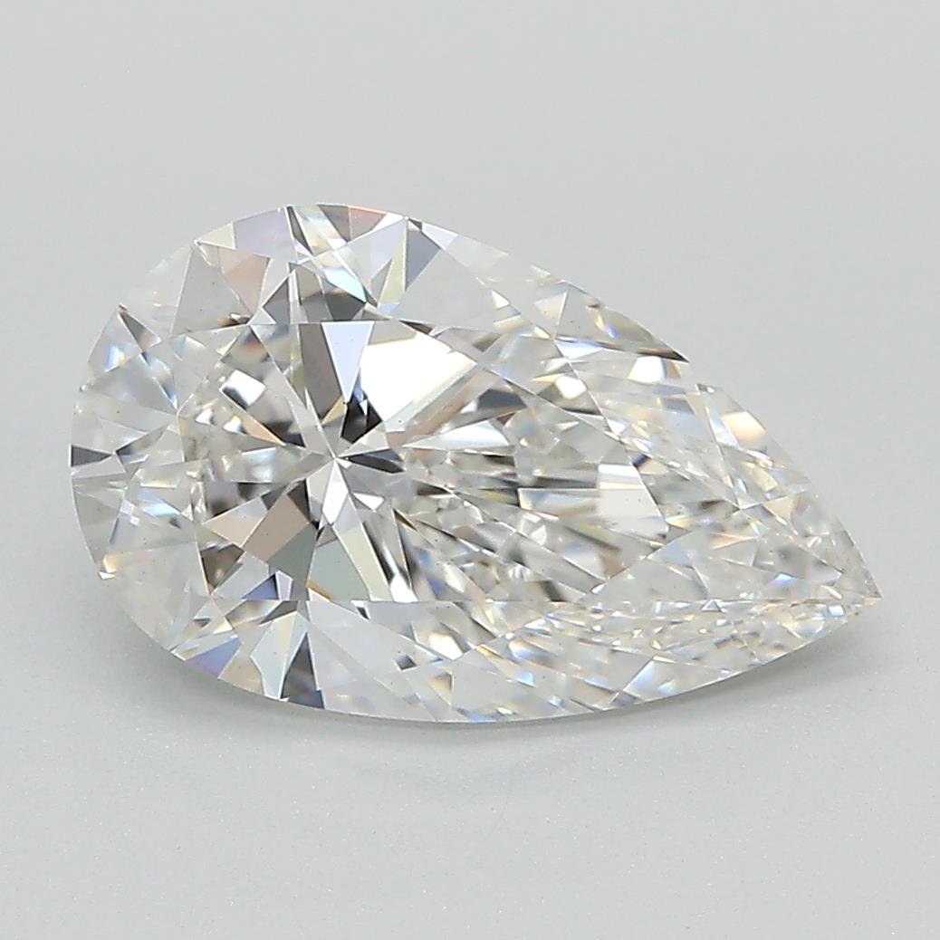 3.00ct F VS1 Rare Carat Ideal Cut Pear Lab Grown Diamond